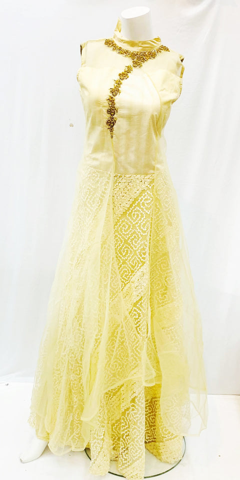 Size 40 Golden netting base kameez (gown style )