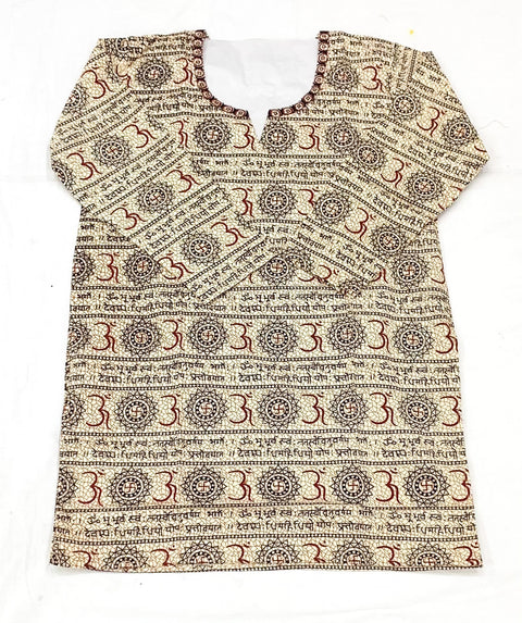 Cotton kurti with om print