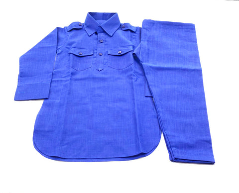 Royal blue Colour Cotton Based Kurta Pajama Set