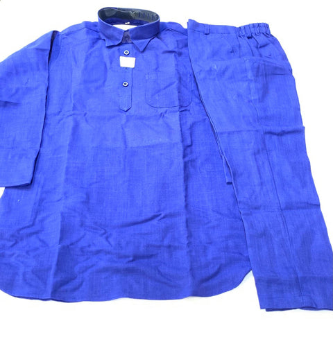 Royal Blue Colour Cotton Based Kurta Pent Set