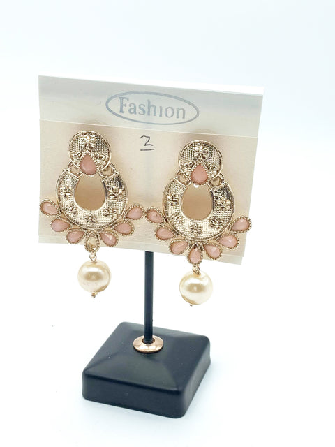 Small Size rosegold Stone & Jerkan Stone Earrings