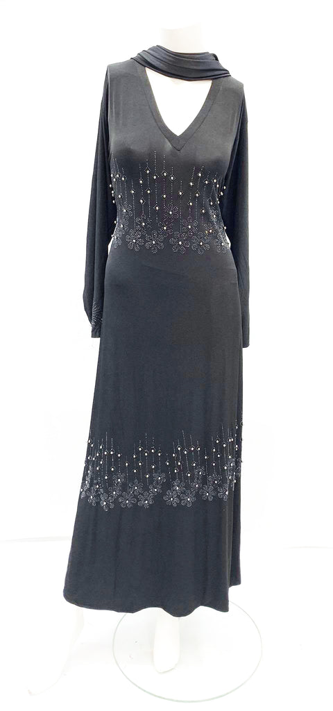 size 44(upto 46)  stretchable fabric  Latest Abaya Dress