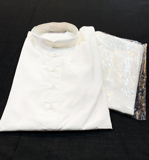 Pure white colour soft rayon silk fabric kurta pajama
