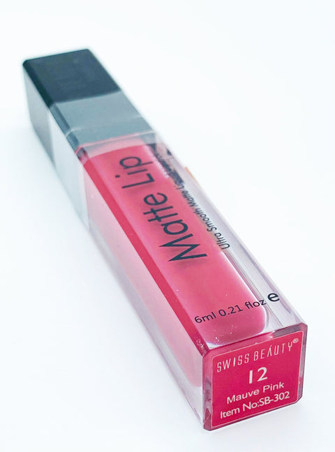 (Mauve pink) Swiss Beauty Matte Lipstick Long Lasting & Water Proof
