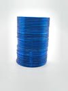 Ocean dark blue colour Shiny Metal Bangles , 3dozen In One Set
