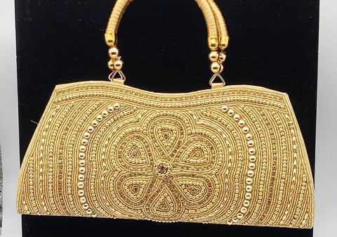 Heavy work Golden colour Bridal hand bags