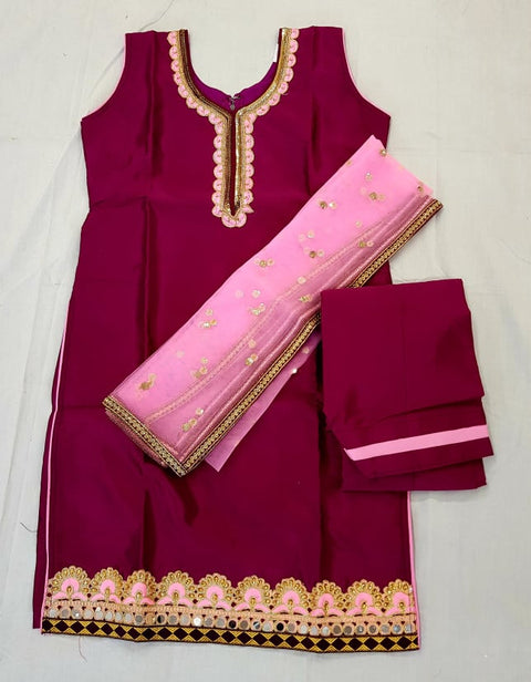 purple & Pink  colour kids salwar suit