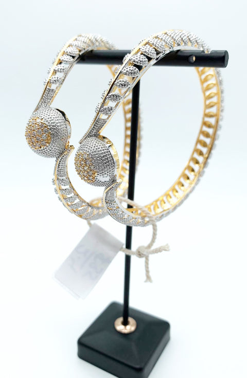 Golden and silver American Diamond Kade (2 Kade)