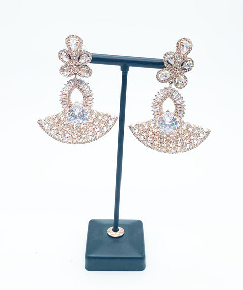 Rosegold  American Diamond Earrings