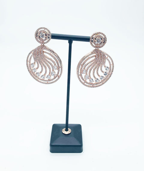 Rosegold  American Diamond Earrings