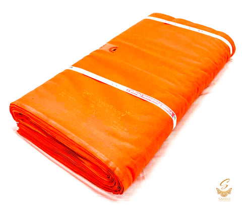 Dark Orange colour Pure full Voile turban fabric ($5 Per Meter)