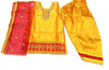 yellow colour silk based punjabi suit
