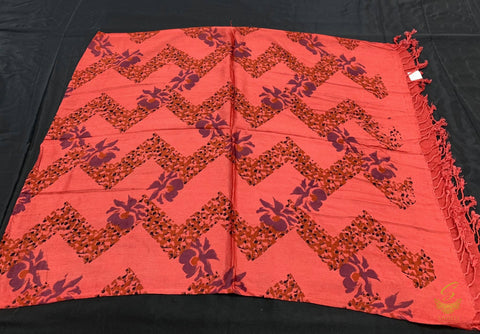 gajri colour soft & warm printed shawl