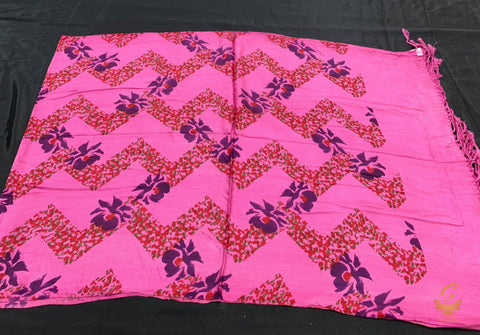 purple colour soft & warm printed shawl