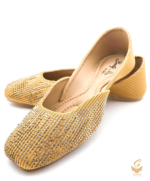 Yellow colour double cushion footwear