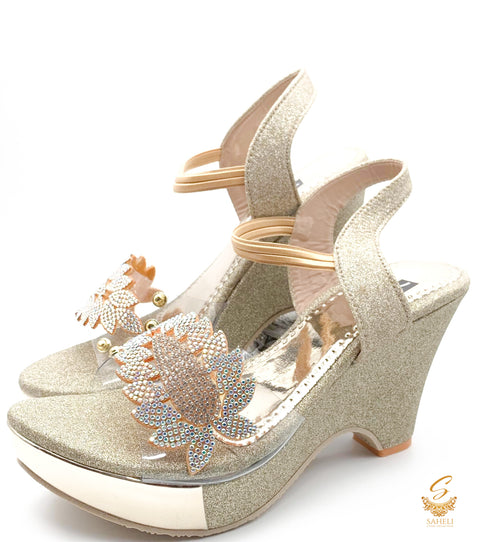 Golden shimmer beautiful wedge