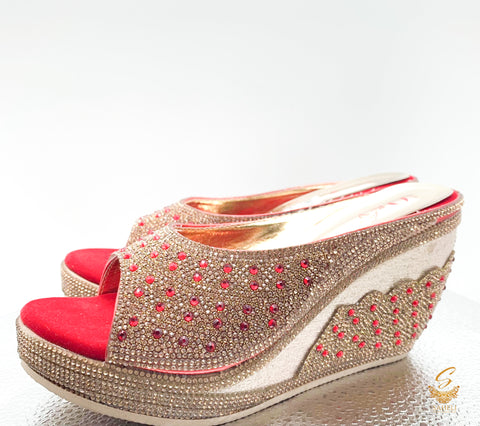 Beautiful Red Wedge For Bridal