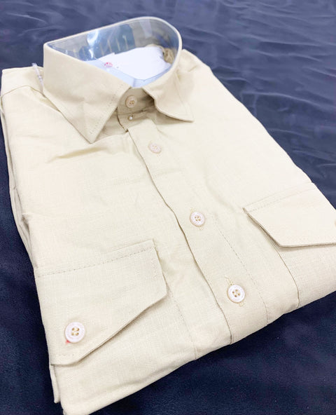 beige colour cotton based pathani suit
