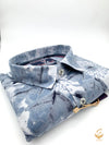 Grey print soft cotton based Mens Shirt