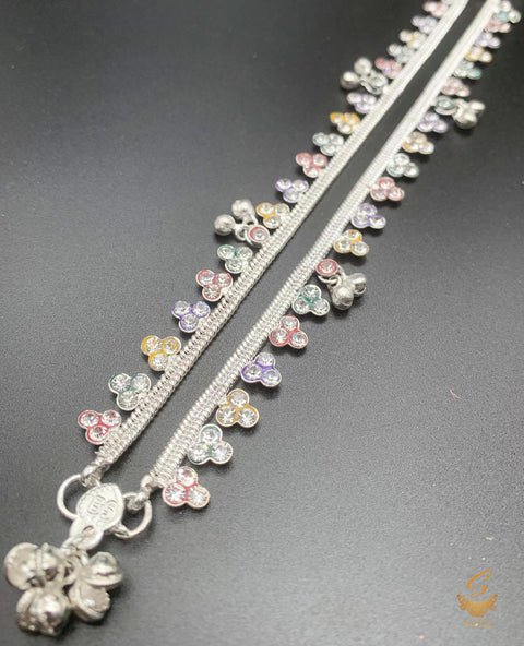 Beautiful anklets 20cm (Not original silver) for girls