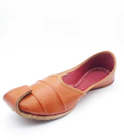 Tan leather Mens traditional punjabi jutti