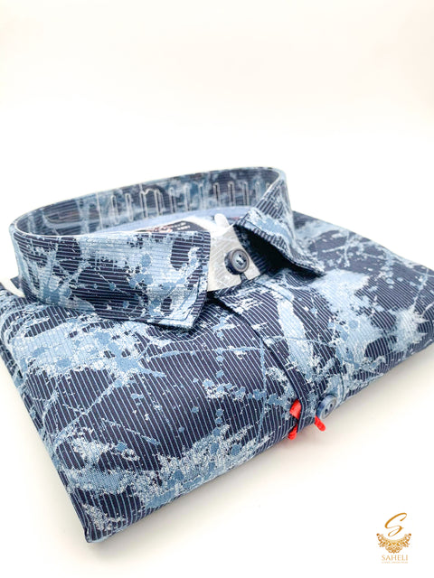 blue colour soft cotton based shirt