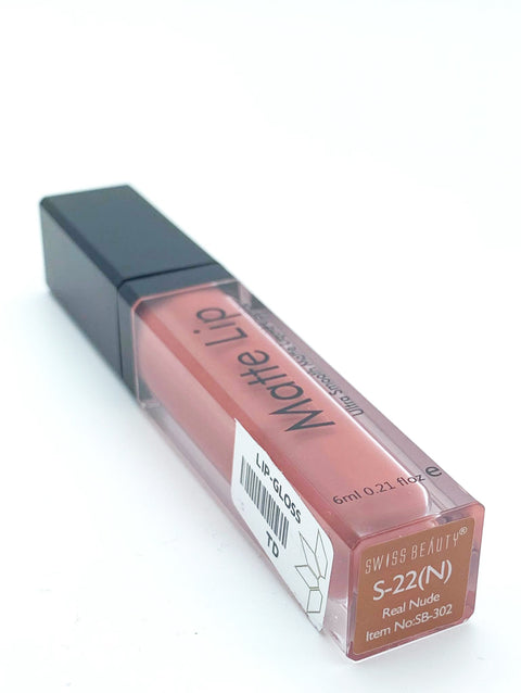 (Real Nude) Swiss Beauty Matte Lipstick Long Lasting & Water Proof