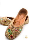 Multicoloured Beads & mirror hand Work Beautiful Punjabi Jutti