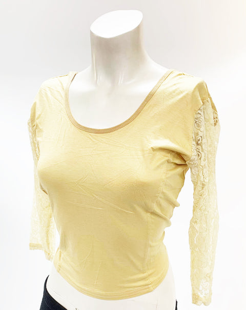 Beige colour stretchable blouse size - 36 upto 46