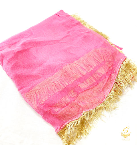 lite pink colour chiffon dupatta
