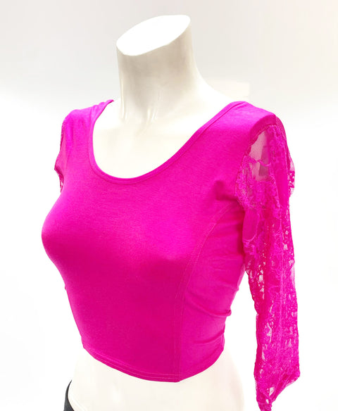 Hot pink colour stretchable blouse size-32 upto 36