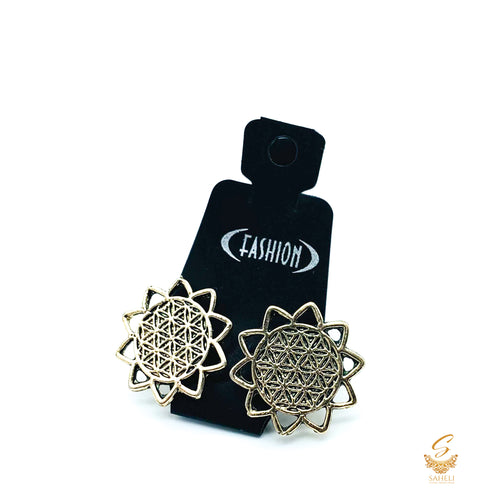 Oxidised Stud Earrings