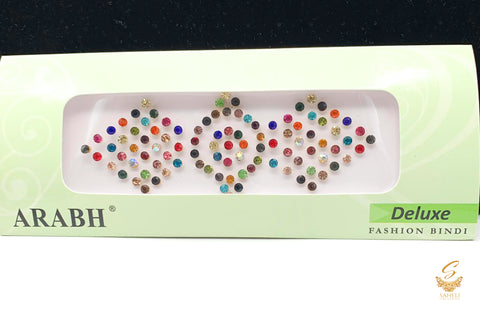 Multicoloured stone bindi medium size