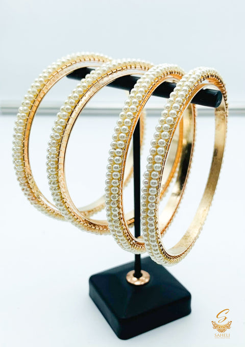 Beautiful pearls bangles set (4 Bangles)