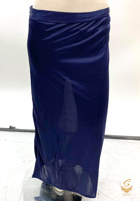 Nevi blue colour shiny soft silky stretchable fabric (waist 40 inches and length 40 inches)