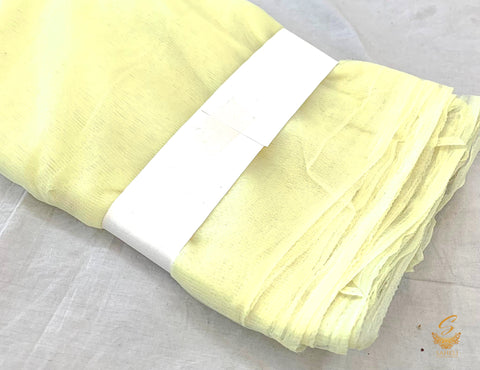 PAstel lemon colour netting (per meter)146 cm width