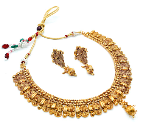 small size beautiful gold plated (artificial) necklace set