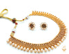 small size beautiful gold plated (artificial) necklace set with pearls