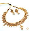 small size beautiful gold plated (artificial) necklace set with polki stone