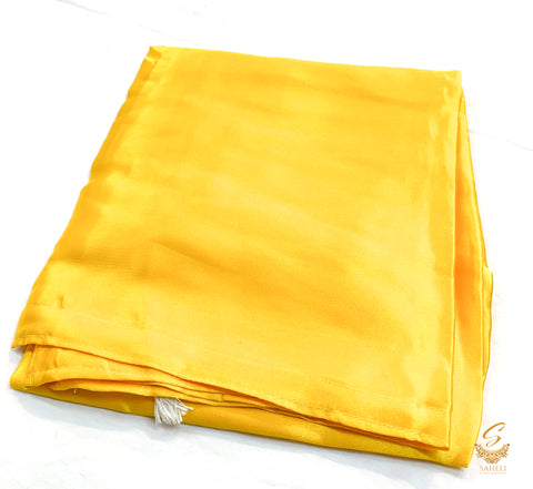 Dark yellow Colour satin silk Based Petikot(Waist 44 , Length -39)
