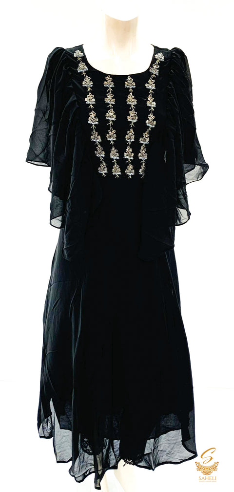georgette based sippt work butterfly style beautiful kurti Size 40