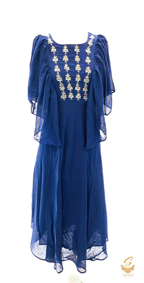 georgette based sippt work butterfly style beautiful kurti Size 40