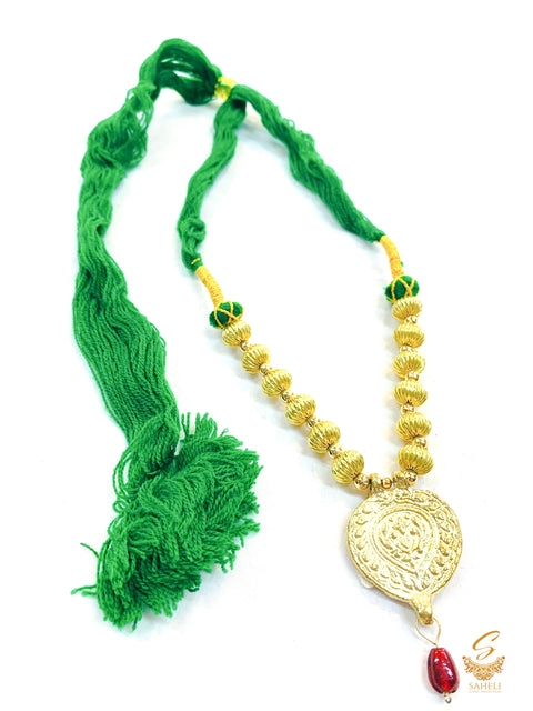 Green Kantha mala,Punjabi Traditional Jewellery for Bhangra