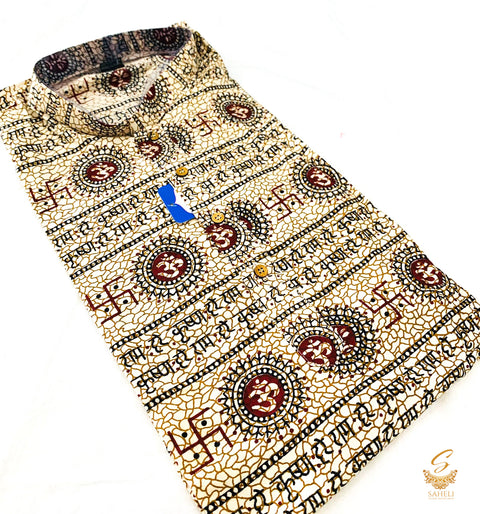 Radhe Krishna Printed cotton kurti