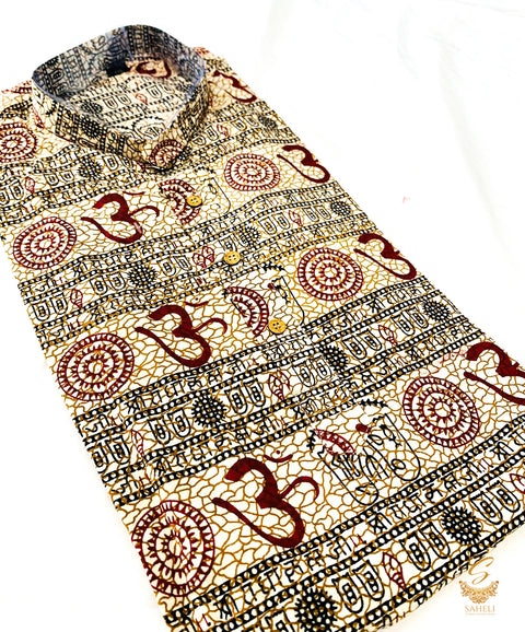 Radhe krishna OM printed cotton kurti