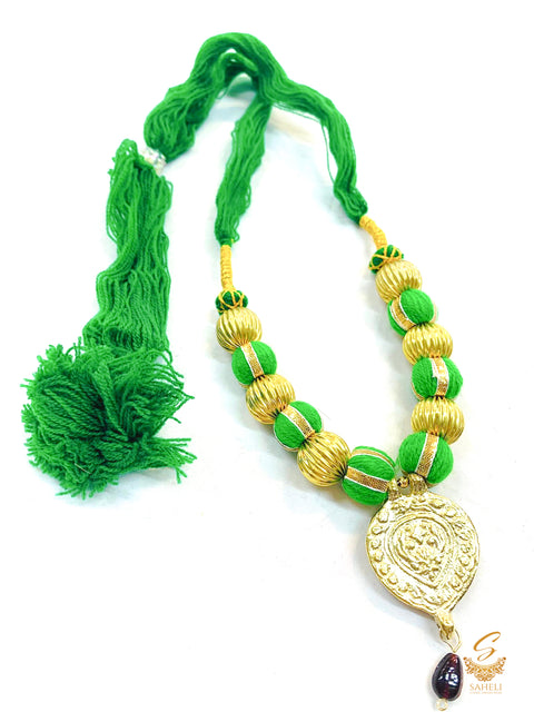 Green Kantha mala,Punjabi Traditional Jewellery for Bhangra