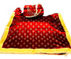 Maroon colour velvet based golden printed Dulha Pagdi With dupatta set