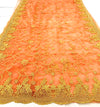 Dark Peach colour multicolored beautiful heavy embroidery jaal work with pearls work all over with heavy work on blouse