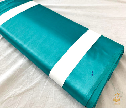 Teal colour japanese satin (per meter) 126cm width