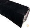 Dark Black colour velvet fabric (per meter) 117 cm width
